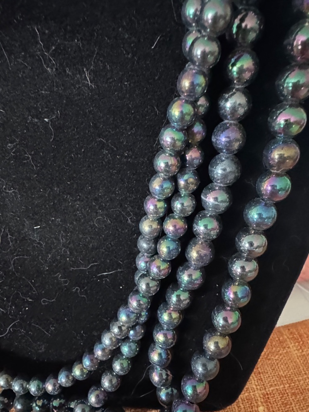 Luxury Tahitian Black Pearl Multi-Strand Necklace - Black - Picture 3 of 3